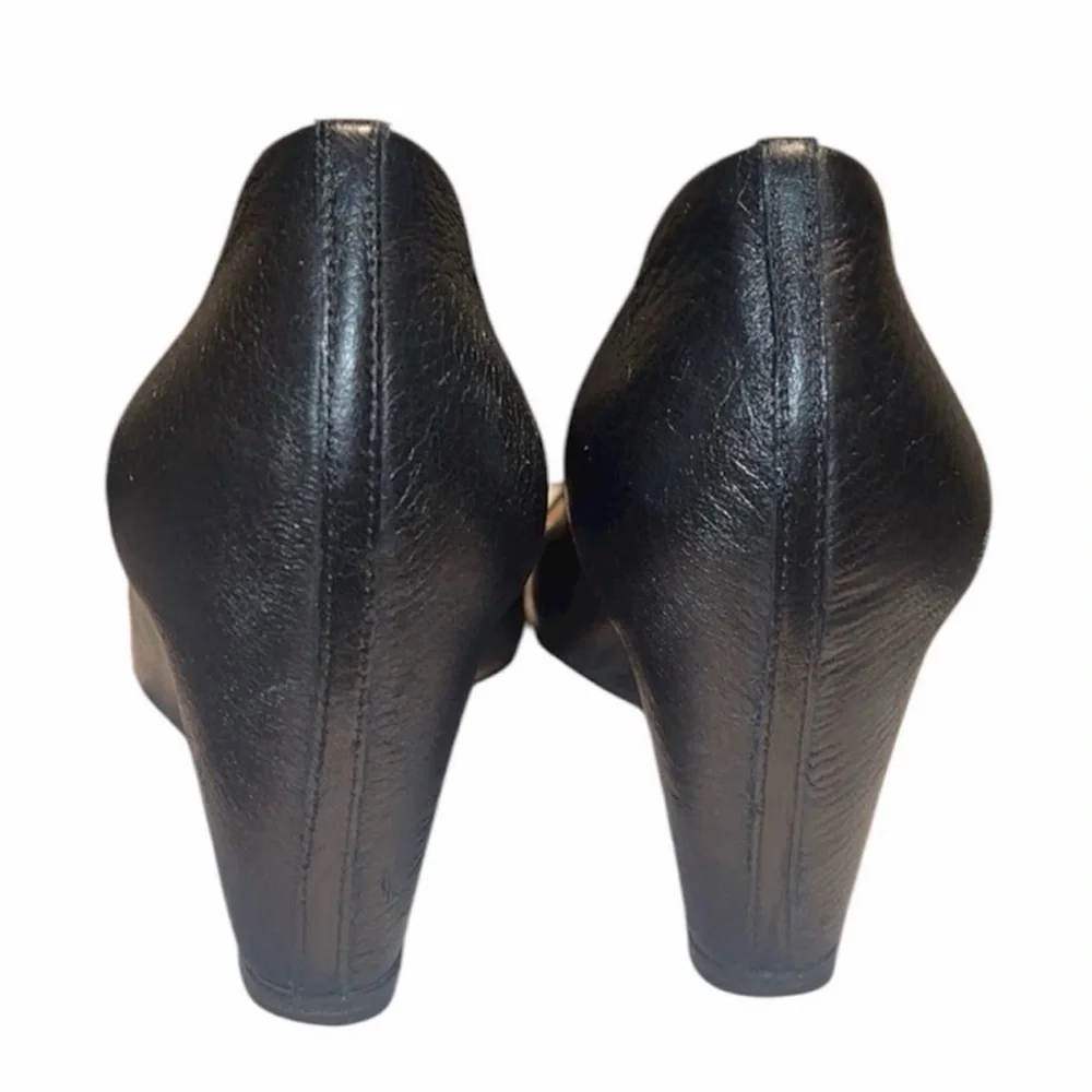 Christian Louboutin Black Peep-Toe Platform Heels size 7